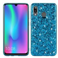 Glittery poeder schokbestendig TPU Case voor Galaxy A30 (blauw) - thumbnail