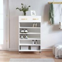 VidaXL Schoenenkast 60x35x105 cm bewerkt hout wit - thumbnail