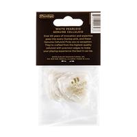 Dunlop 483P04MD Celluloid Shell Pick perloid wit medium plectrum set 12 stuks - thumbnail