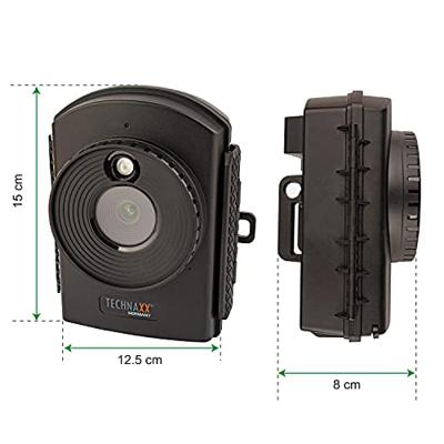 Technaxx - Time-lapse camera Full HD - bewaking time-lapse-camera, bouwplaats, huis, tuin, 6 maanden batterijvoeding - MicroSD, microfoon, geluid, LED, dag en nacht - waterdichte camera TX-164