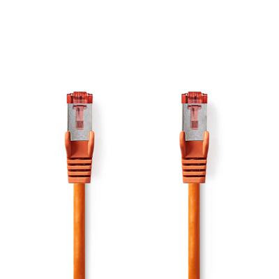 Nedis CAT6 Netwerkkabel | RJ45 Male | RJ45 Male | S/FTP | 1.00 m | Rond | LSZH | Oranje | Label - CCGL85221OG10