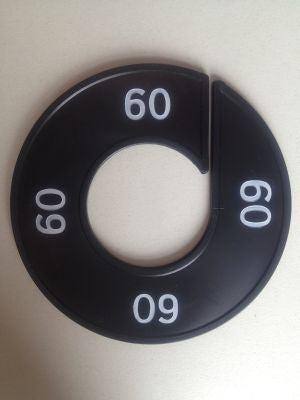 Maatring zwart/wit 60