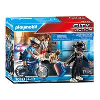Playmobil 70573 City Action Politiefiets Achtervolging van de Zakkenroller - thumbnail