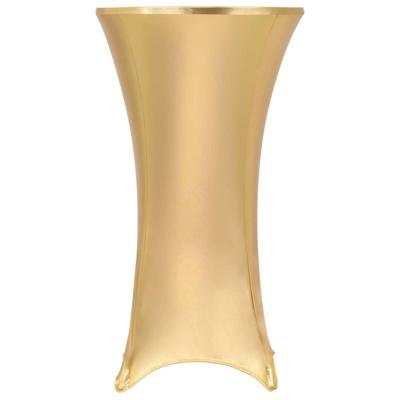 VidaXL 2 st tafelhoezen stretch 80 cm goud VidaXL 2 st tafelhoezen stretch 80 cm goud