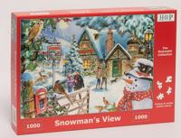 Snowman&apos;s View Puzzel 1000 stukjes - thumbnail