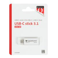 Usb stick 3.1 quantore usb-c 256gb zilver - thumbnail
