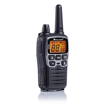 Midland XT70 24channels 446.00625-446.09375MHz Black,Grey two-way radio - Midland XT70, 24 channels, 446.00625-446.09375, LCD, AAA, Alkaline, 113 g