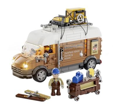 LUMIBRICKS Kampeerbus met LED-verlichting - 496 onderdelen