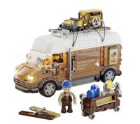 LUMIBRICKS Kampeerbus met LED-verlichting - 496 onderdelen - thumbnail