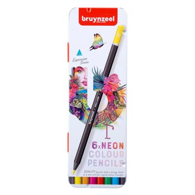 Kleurpotlood bruynzeel expression blik 6st neon