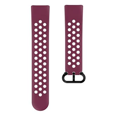 Hama Sportpolsband Voor Fitbit Charge 5 Ademend Horlogebandje Bord./grijs