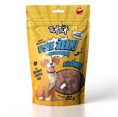 TUF TUF Psie żelki - pork fudge - traktatie voor hond - 80g