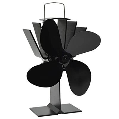 VidaXL Kachelventilator met 4 vinnen zwart