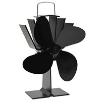 VidaXL Kachelventilator met 4 vinnen zwart - thumbnail