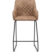 Rivièra Maison Barstoel 'Frisco Drive' Pellini, kleur Camel - thumbnail