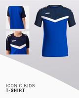 JAKO 6124K T-Shirt Iconic Kids - Royal/Marine - 152 - thumbnail
