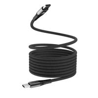 Mobilize Magnetic Nylon Cable - USB-C to USB-C - 2m. - 100W Black - thumbnail