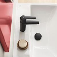 Grohe QuickFix Start S-size wastafelkraan met koude start en push-open waste mat zwart - thumbnail