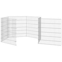 Konijnenkooi met 6 panelen 54x60 cm gegalvaniseerd ijzer - thumbnail