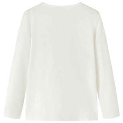 Kindershirt met lange mouwen pailletten hart 116 ecru Kindershirt met lange mouwen pailletten hart 116 ecru