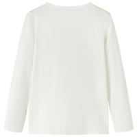 Kindershirt met lange mouwen pailletten hart 116 ecru - thumbnail