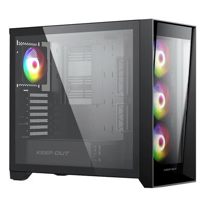 ATX Semi-toren BehuizingKEEP OUT XC-911 PRO MASTER Zwart