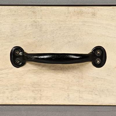 Tv-meubel 120x30x45 cm massief mangohout en staal