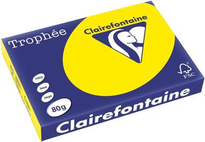 Clairefontaine Trophée Intens, gekleurd papier, A3, 80 g, 500 vel, zonnegeel