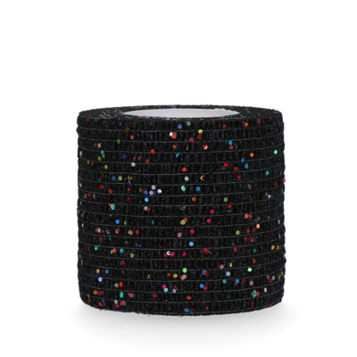 Bandage Animal Zwart Glitter Profi 5 cm Bandage Animal Zwart Glitter Profi 5 cm