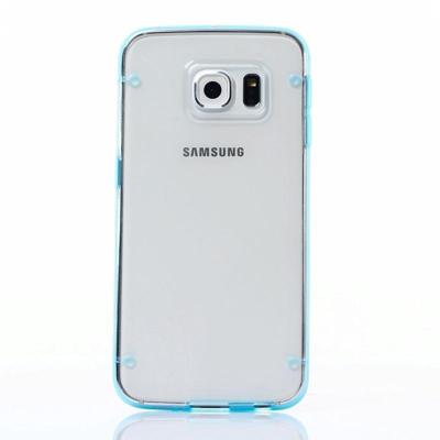 Samsung Galaxy S6 Edge / G925 Lichtgevend TPU + kunststof back cover Hoesje (blauw) Samsung Galaxy S6 Edge / G925 Lichtgevend TPU + kunststof back cover Hoesje (blauw)