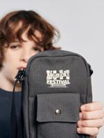 Schoudertas voor smartphone antraciet - thumbnail