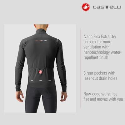 Castelli Alpha Flight RoS lange mouw fietsjack zwart heren L
