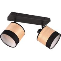 LED Plafondlamp Mat Zwart - 2-lichts Rond Metaal - E14 Max 10W - thumbnail