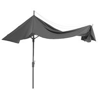 Grote Zweefparasol Asymetrique Windbestendig 360x220 cm Grijs van Madison - thumbnail