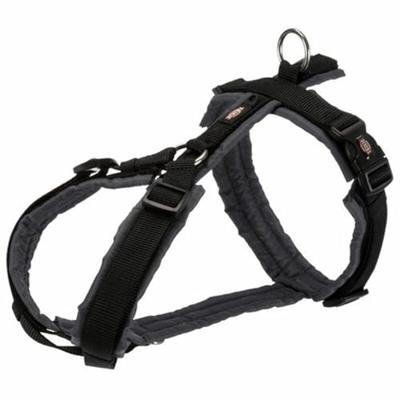 Trixie hondentuig premium trekking zwart / grijs Trixie hondentuig premium trekking zwart / grijs