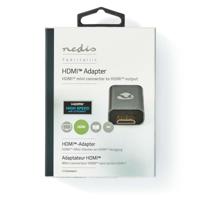Nedis CVTB34906GY Hdmi™-adapter Hdmi Male / Hdmi™ Mini-connector Hdmi Female / Hdmi™ Output Verguld Recht Aluminium Gunmetal 1 Stuks Cover Window Box - thumbnail