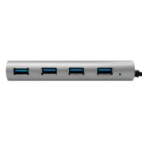 LogiLink UA0309 USB 3.0 hub (3.1 Gen 1) Type-C 5000Mbit/s Grijs 4 poorten - thumbnail