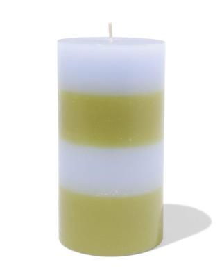 HEMA Stompkaars ⌀7x13cm strepen lichtblauw-groen (lichtblauw)
