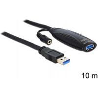 Delock USB-kabel USB 3.0 USB-A stekker, USB-A bus 10.00 m Zwart 83415 - thumbnail