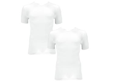 2-pack heren T-shirts - Bamboe V-hals - Mannen ondershirt korte mouwen