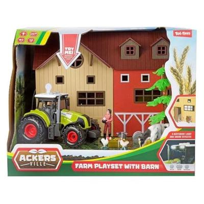 Toi-Toys Ackers ville boerderij met tractor licht en geluid speelset, 12dlg.