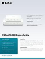 D-Link GO-SW-8E Netwerk switch 8 poorten 100 MBit/s - thumbnail