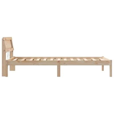 Bedframe met hoofdeinde Bruin 80 x 200 cm Massief grenenhout