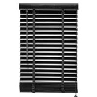 Jaloezie Hout Zwart - Hout - 60x180x5cm (BxHxD) - thumbnail