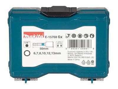 Makita Impact Black Krachtdoppenset 1/4" Zeskant | 6-delig - E-15768 - thumbnail