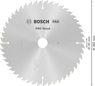Bosch Accessories Optiline Wood 2608641202 Hardmetaal-cirkelzaagblad 260 x 30 x 3.2 mm Aantal tanden: 48 1 stuk(s)
