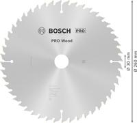Bosch Accessories Optiline Wood 2608641202 Hardmetaal-cirkelzaagblad 260 x 30 x 3.2 mm Aantal tanden: 48 1 stuk(s) - thumbnail