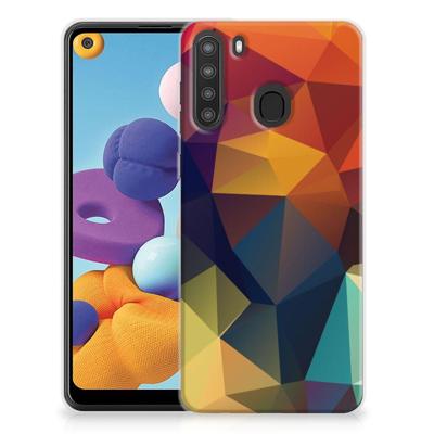 Samsung Galaxy A21 | TPU Hoesje | Polygon Color Samsung Galaxy A21 | TPU Hoesje | Polygon Color