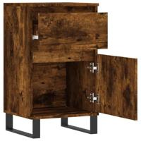 Dressoirs 2 st 40x35x70 cm bewerkt hout gerookt eikenkleurig - thumbnail