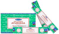 Satya Nag Champa Ayurveda Wierook Doos 12 Pakjes 15 Gram - thumbnail